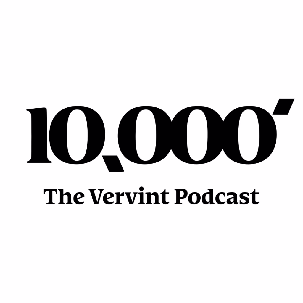 text that says: 10,000 feet. The vervint podcast
