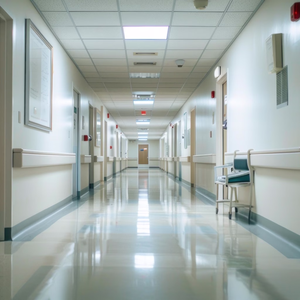 Empty Hospital Hallway